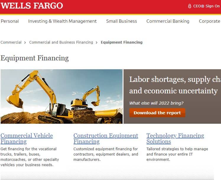 Wells Fargo Equipment Financing