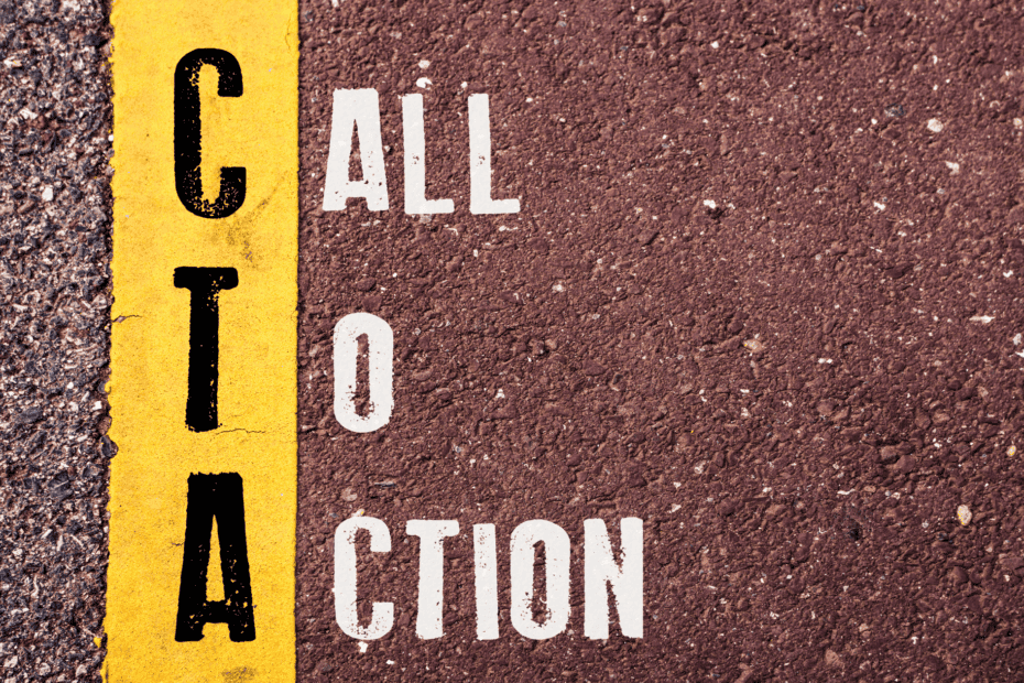 call to action on website