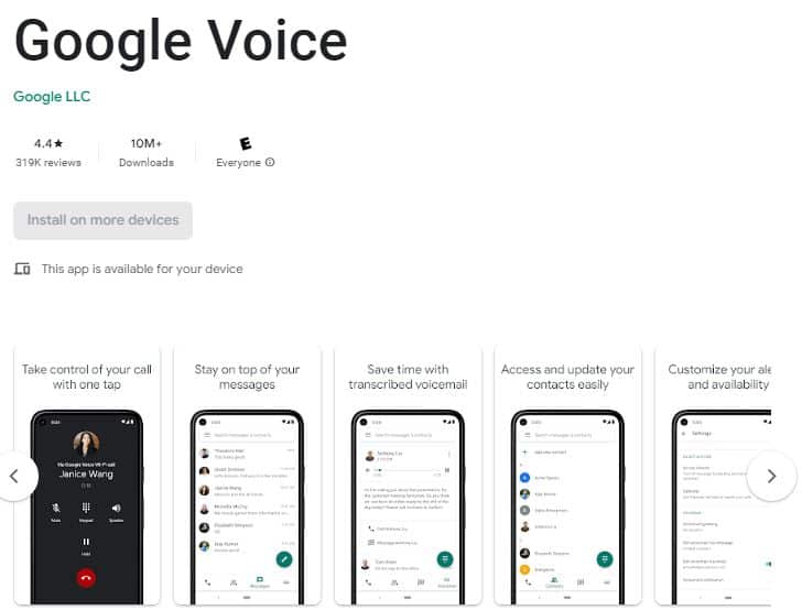 Google Voice app for iphone