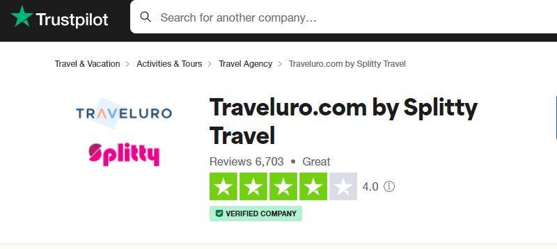 trustpilot traveluro reviews and ratings