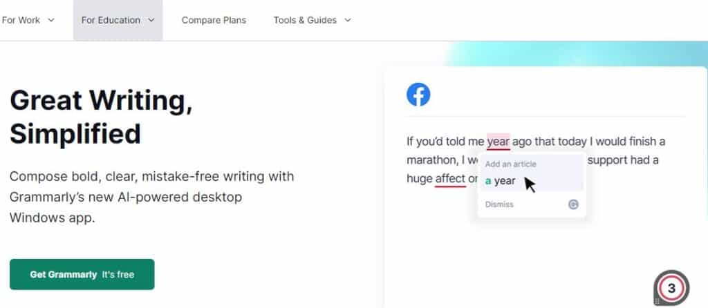 Grammarly - best text editor for writing