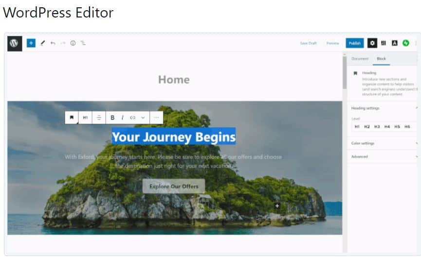 WordPress Editor - Blog Post Editor