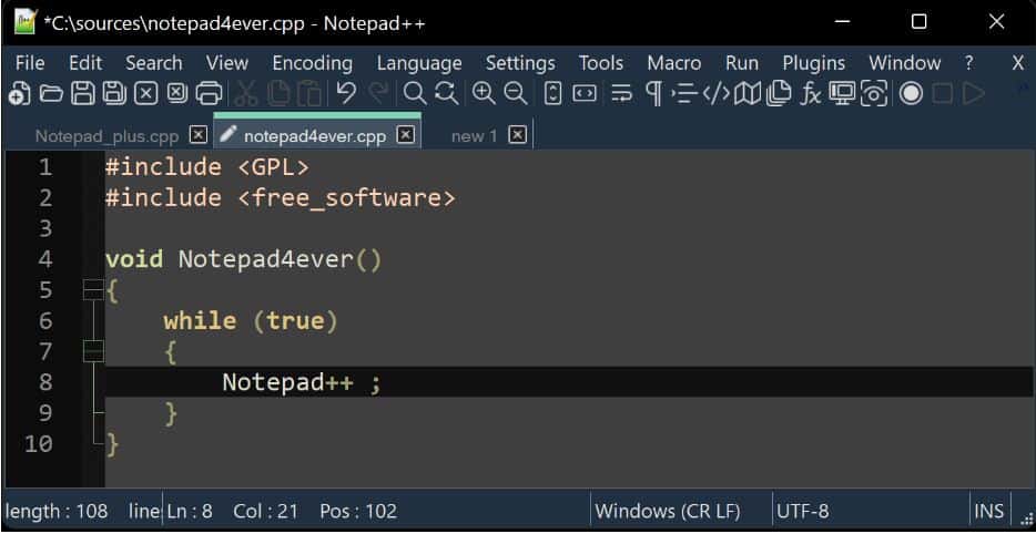 Notepad++ - best text editors for html