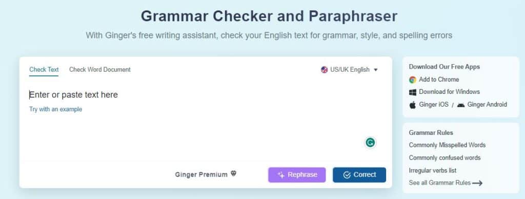 ginger grammer checker and paraphraser - Ginger vs grammarly