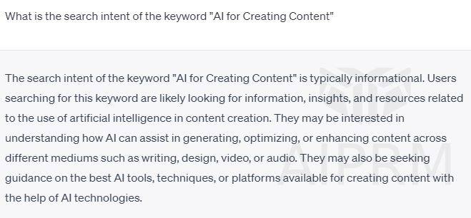 search intent - how to use chat gpt to write blog posts