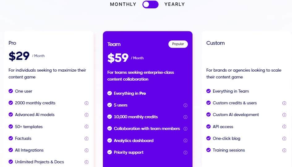 longshot ai pricing