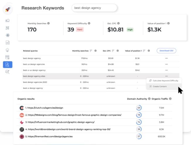 growthbar keyword research